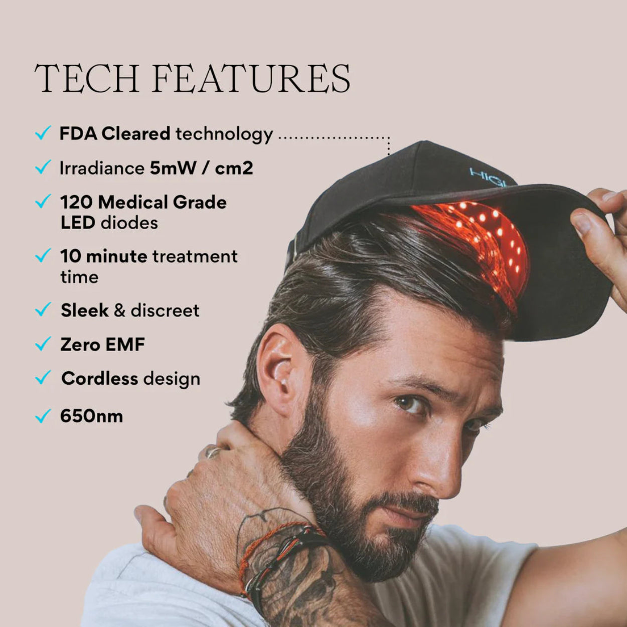 HigherDOSE Red Light Hat