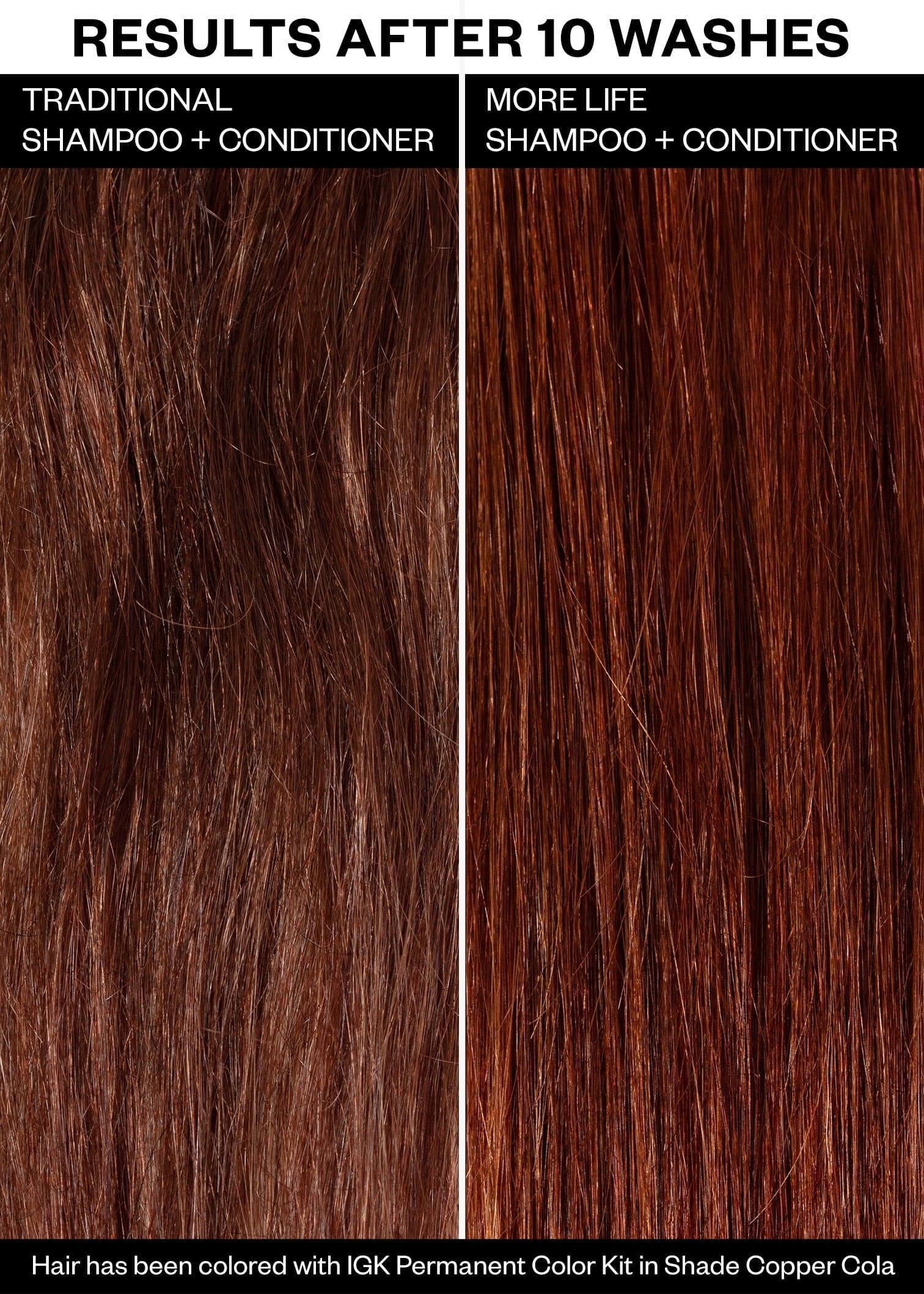 IGK More Life Color Extending Conditioner Results