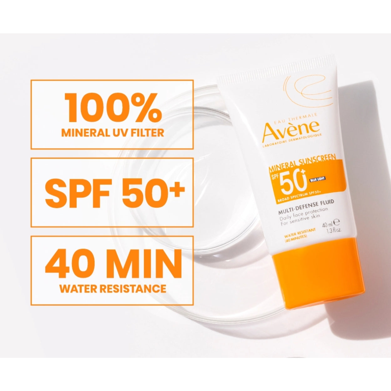 Mineral Sunscreen Multi-Defense Fluid SPF 50+ Features Image 