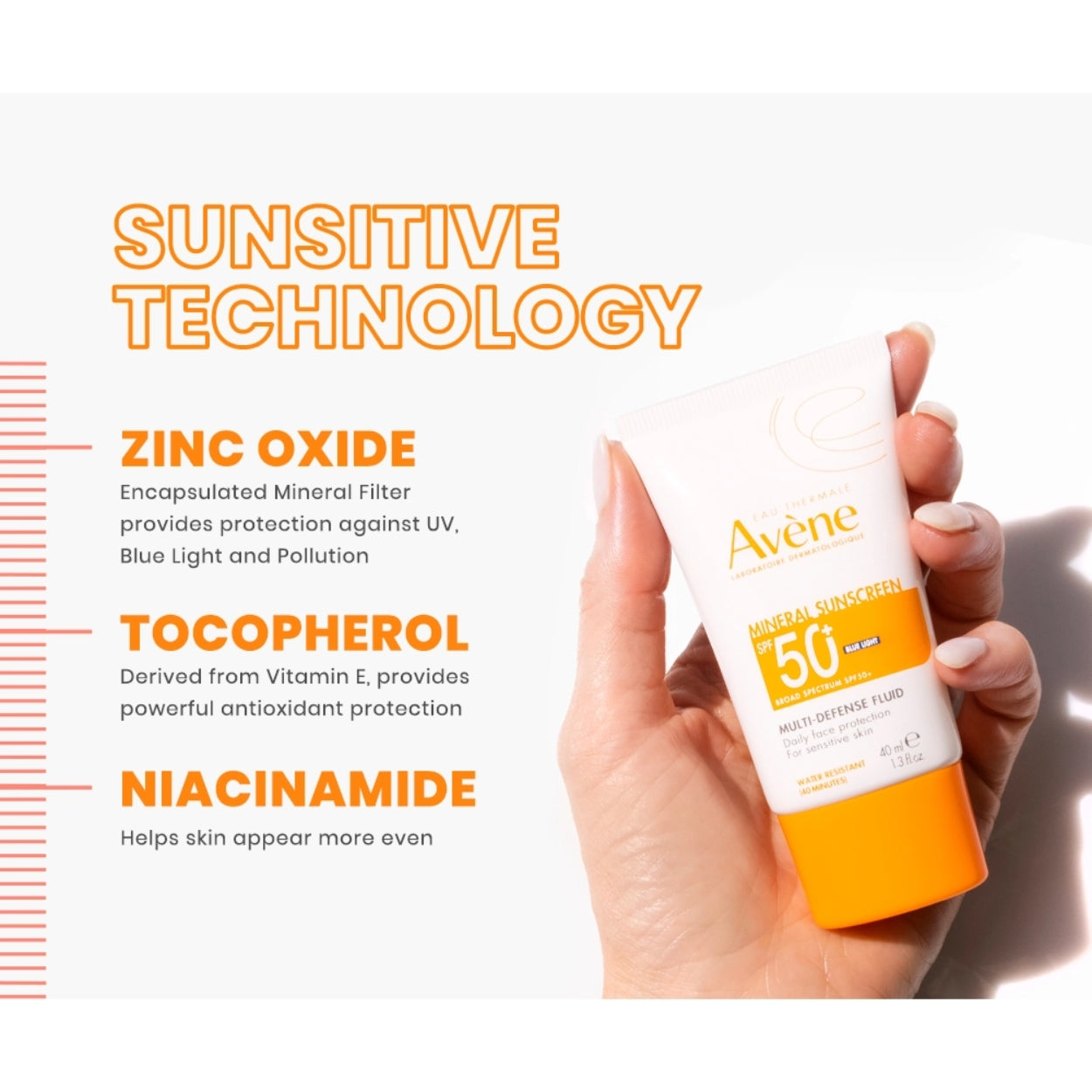 Mineral Sunscreen Multi-Defense Fluid SPF 50+ Features Image 1