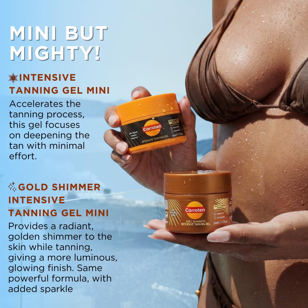 Mini Intensive + Gold Shimmer Tanning Gels Duo Set model Image 2 