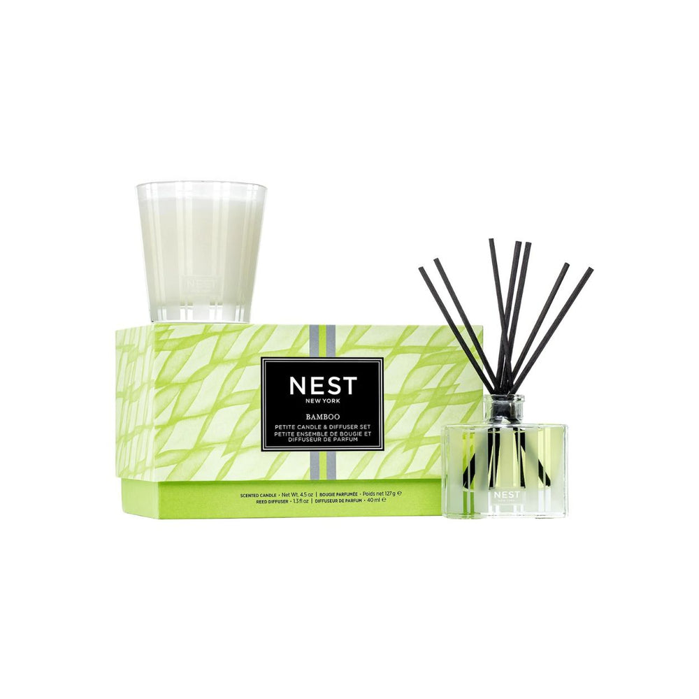 Bamboo Petite Candle and Diffuser Set