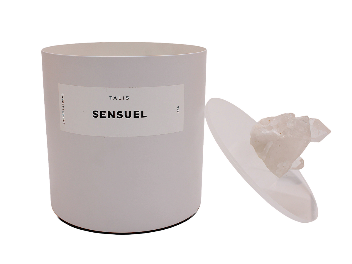 Sensuel White Tin Crystal Candle XL